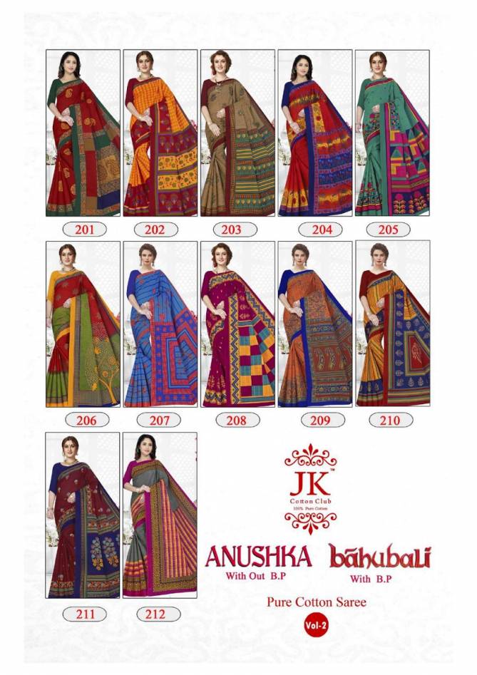 Jk Bahubali 2 Latest party Wear Cotton Saree Collection